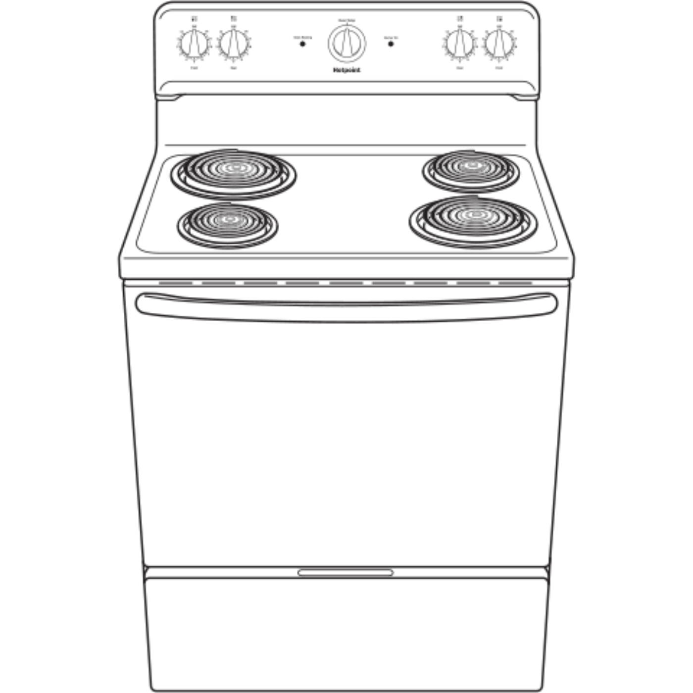 HOTPOINT Hotpoint ENERGY STAR 30" Free-Standing Electric Range White - RBS160DMWW