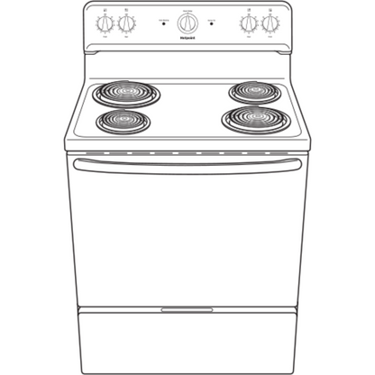HOTPOINT Hotpoint ENERGY STAR 30" Free-Standing Electric Range Black - RBS160DMBB