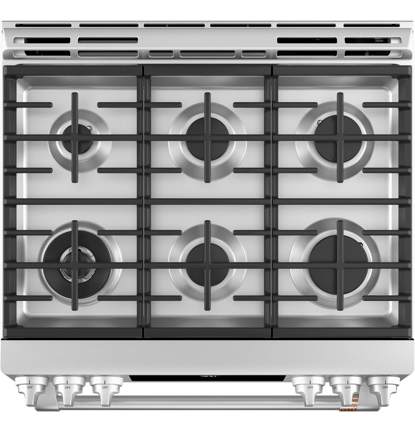 CAFE  30" Smart Slide-In, Front-Control, Dual-Fuel Range with Warming Drawer in Stainless Steel - C2S900P2MS1