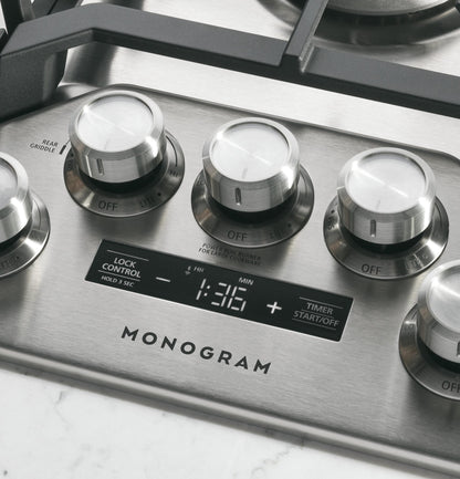 MONOGRAM Monogram 36" Deep-Recessed Gas Cooktop in Stainless Steel - ZGU36ESLSS