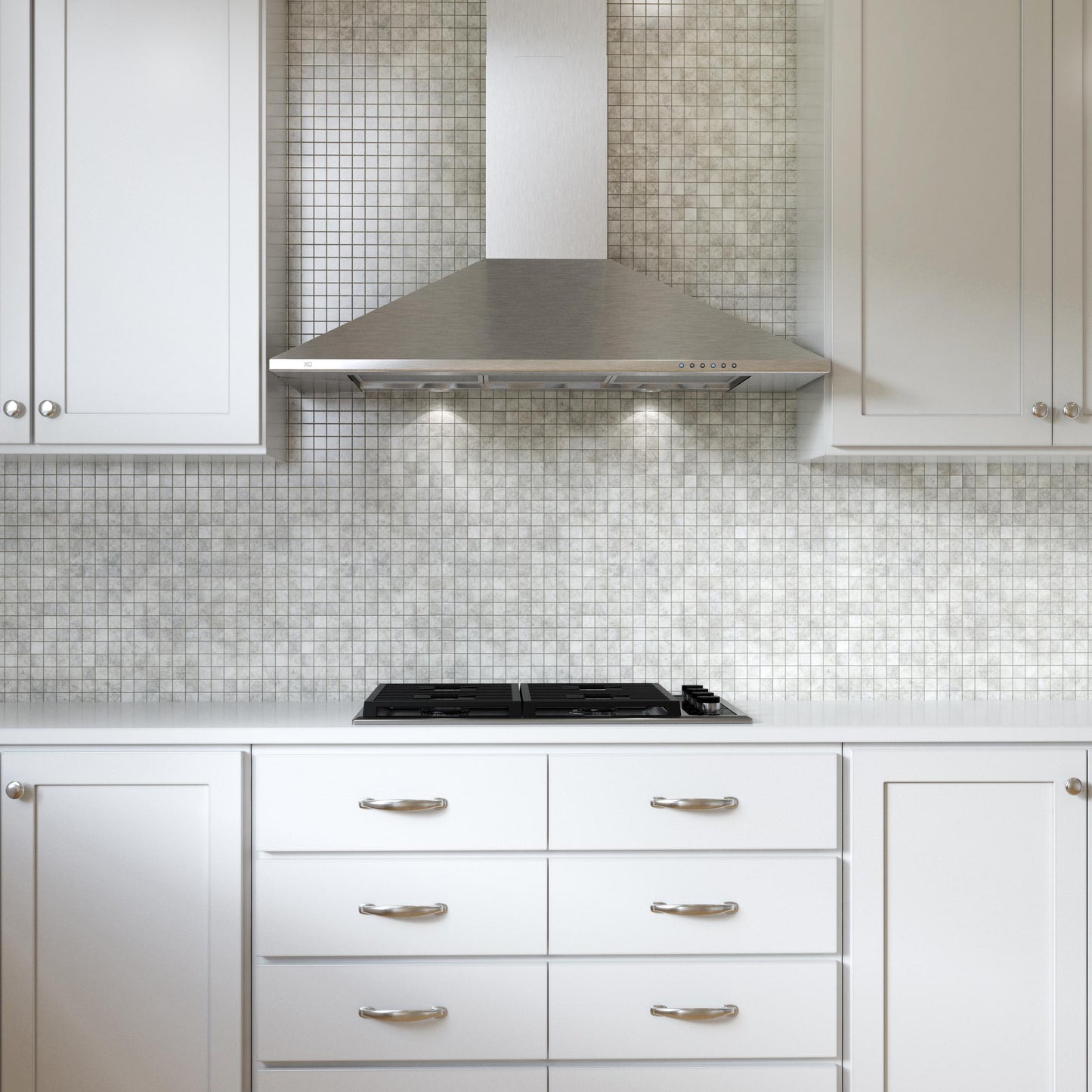 XO APPLIANCE XOB24SC 24" CCC 600/395 CFM Italian Made Wall Mount Chimney Range Hood in Stainless Steel - XOB24SC