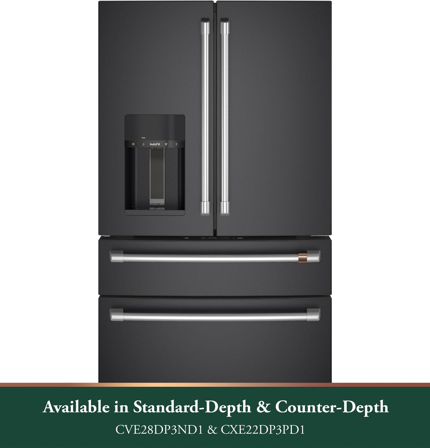 CAFE CVE28DP3ND1 CAFé™ ENERGY STAR® 27.8 Cu. Ft. Smart 4-Door French-Door Refrigerator Black