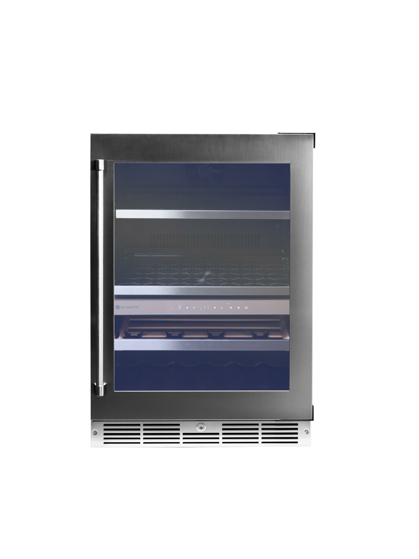 SILHOUETTE Silhouette Pro Gen 3 - 24" Built-in Wine and Beverage Center in Stainless Steel - SPRWBC052D3SS