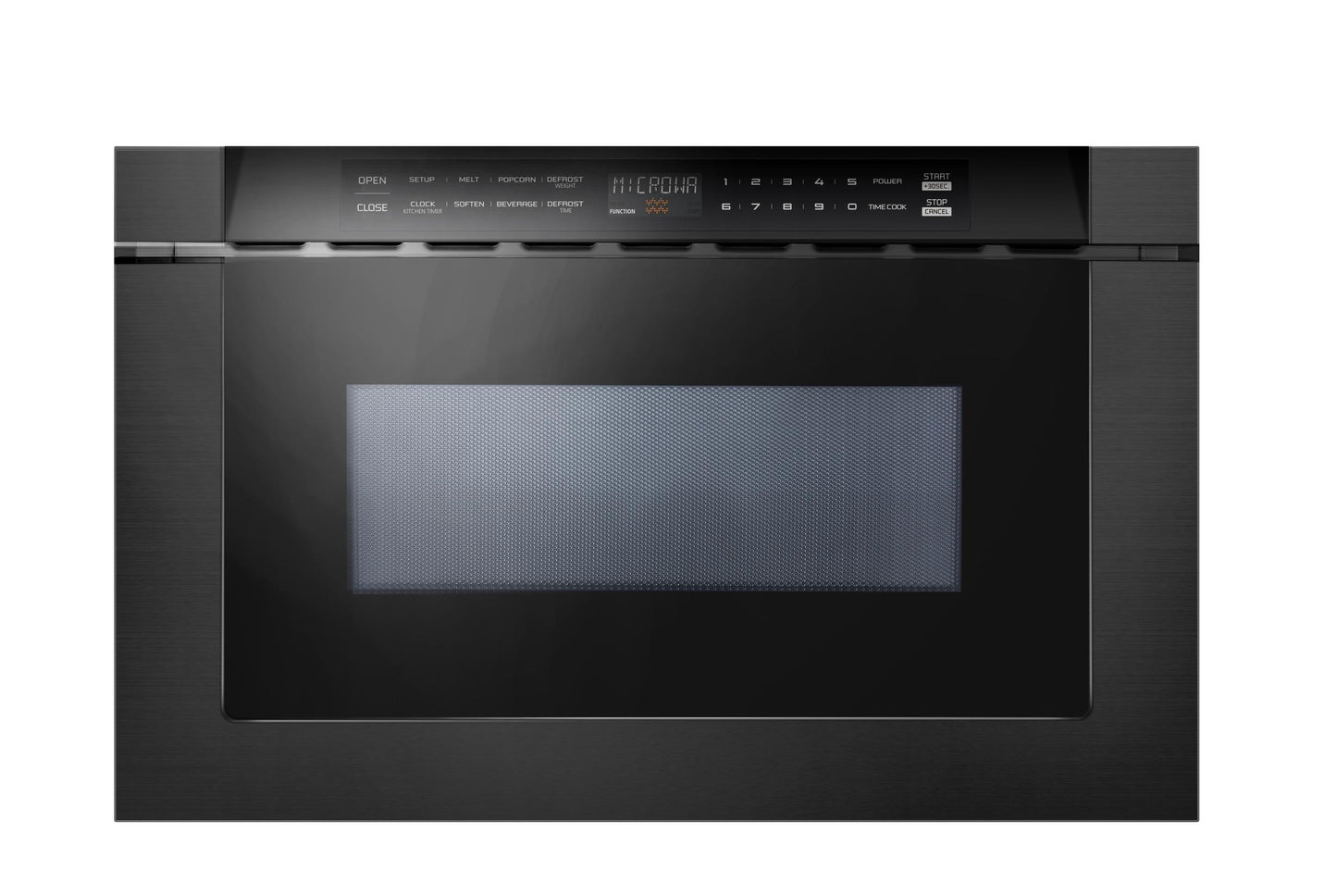 XO APPLIANCE XOMWD24BS 24" Built-In Microwave Drawer - Black Glass & Black Stainless Black in Stainless Steel - XOMWD24BS