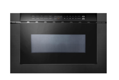 XO APPLIANCE XOMWD24BS 24" Built-In Microwave Drawer - Black Glass & Black Stainless Black in Stainless Steel - XOMWD24BS