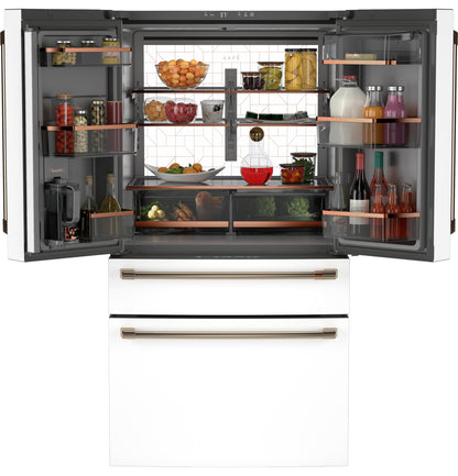 CAFE  ENERGY STAR 28.7 Cu. Ft. Smart 4-Door French-Door Refrigerator With Dual-Dispense AutoFill Pitcher White - CGE29DP4TW2