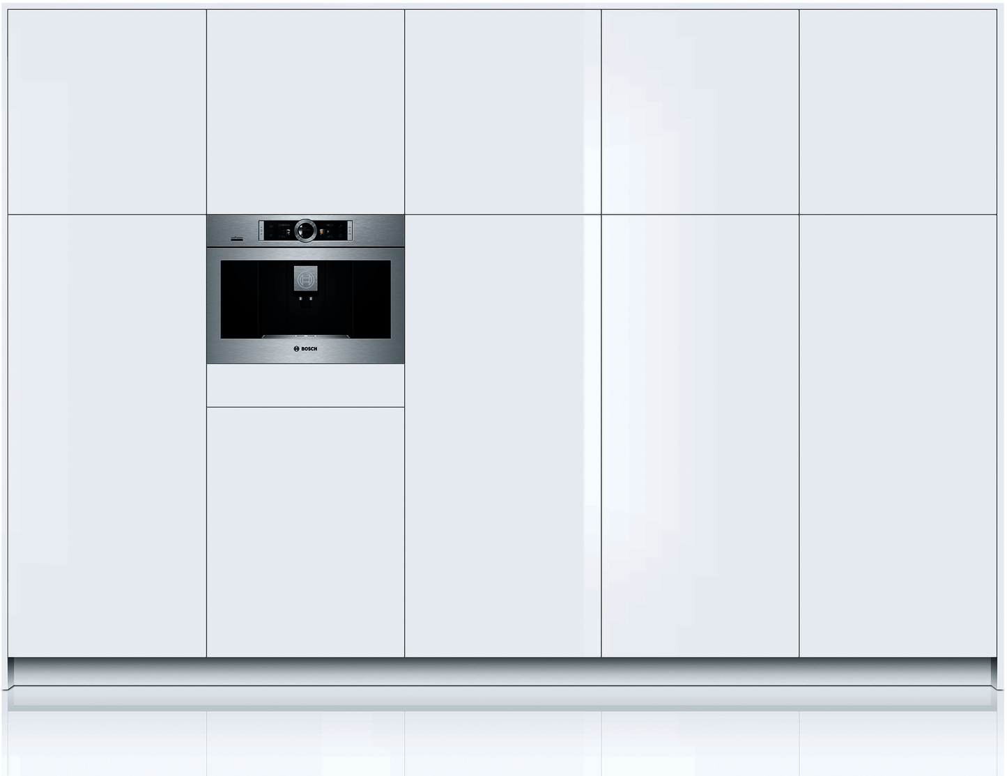 BOSCH BCM8450UC 800 Series, Built-In Fully Automatic Coffee Machine, Stainless steel, Removable water tank in Stainless Steel