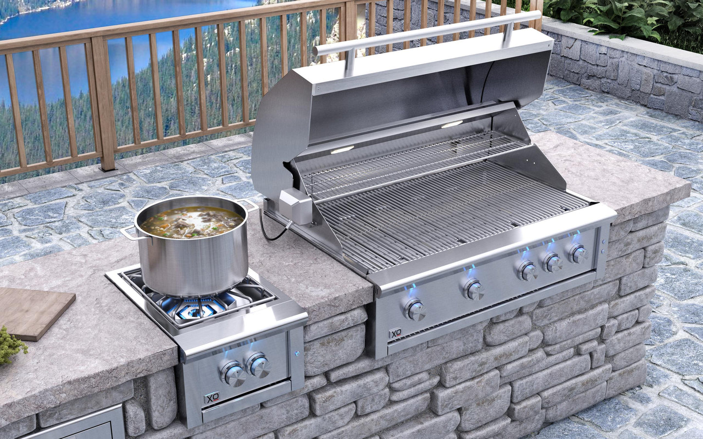 XO APPLIANCE XOGPOWER60KL 16" Power Side Burner 60,000 BTU LP in Stainless Steel - XOGPOWER60KL