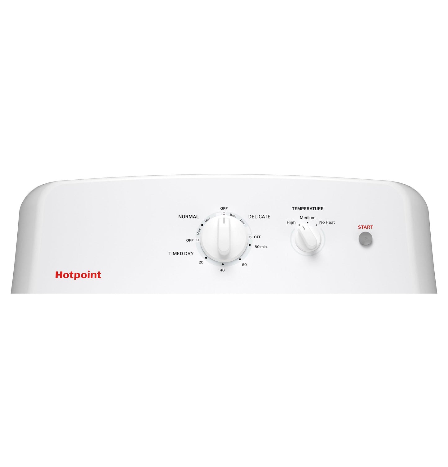 HOTPOINT Hotpoint 6.2 cu. ft. Capacity Electric Dryer with Up To 120 ft. Venting and Shallow Depth White - HTX26EASWWW