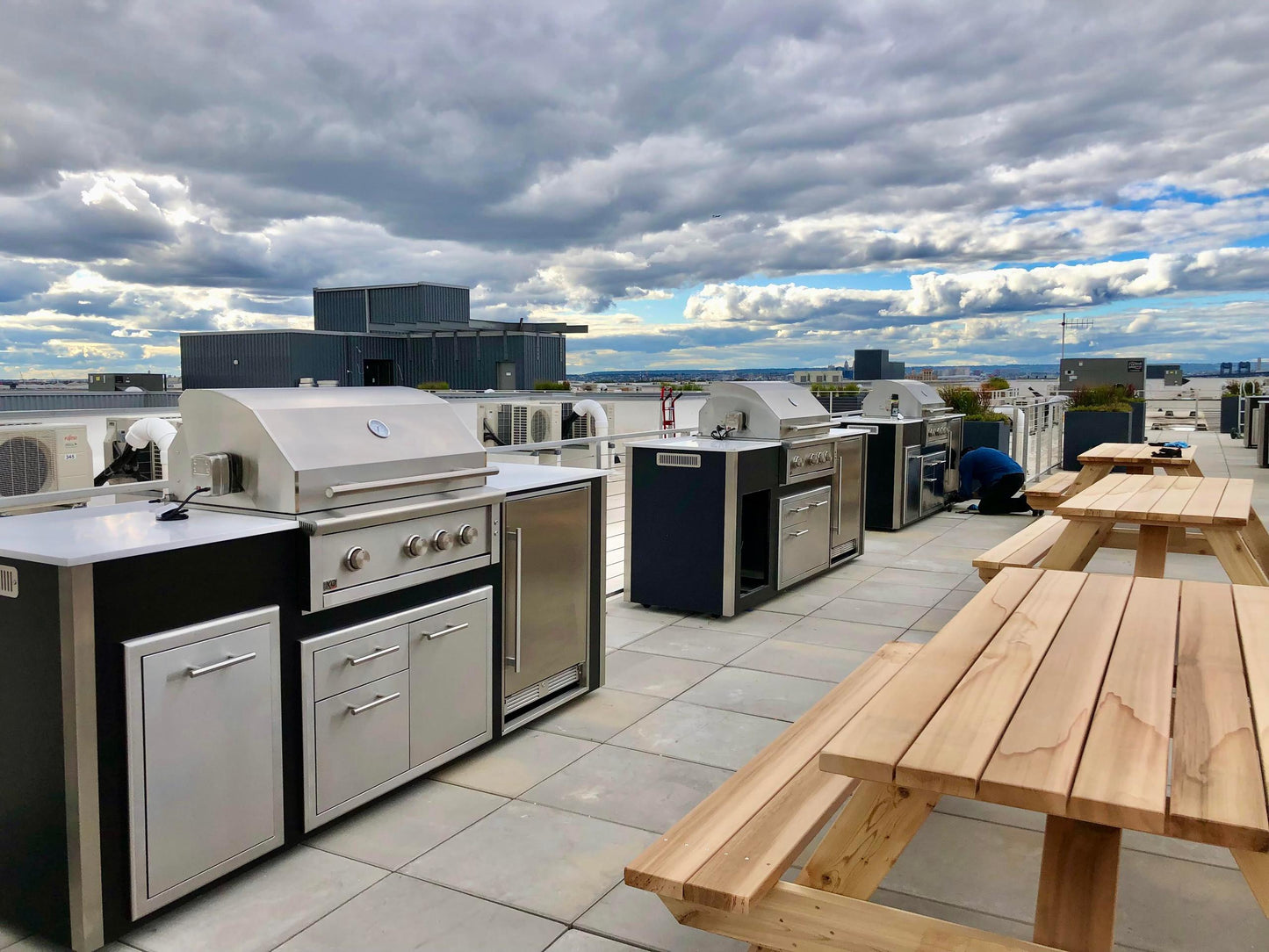 XO APPLIANCE XOGOK36V1GR Factory Assembled, Appliance Ready Designer Island Gray - XOGOK36V1GR