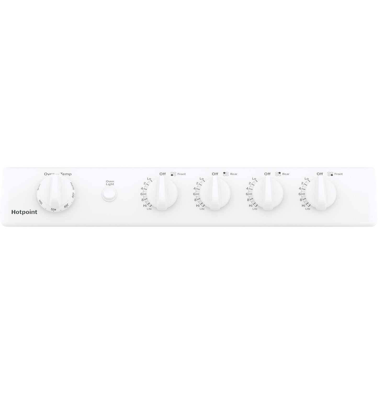 HOTPOINT Hotpoint 24" Front-Control Free-Standing Gas Range with Large Window White - RGAS300DMWW