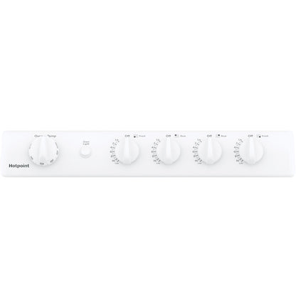 HOTPOINT Hotpoint 24" Front-Control Free-Standing Gas Range with Large Window White - RGAS300DMWW
