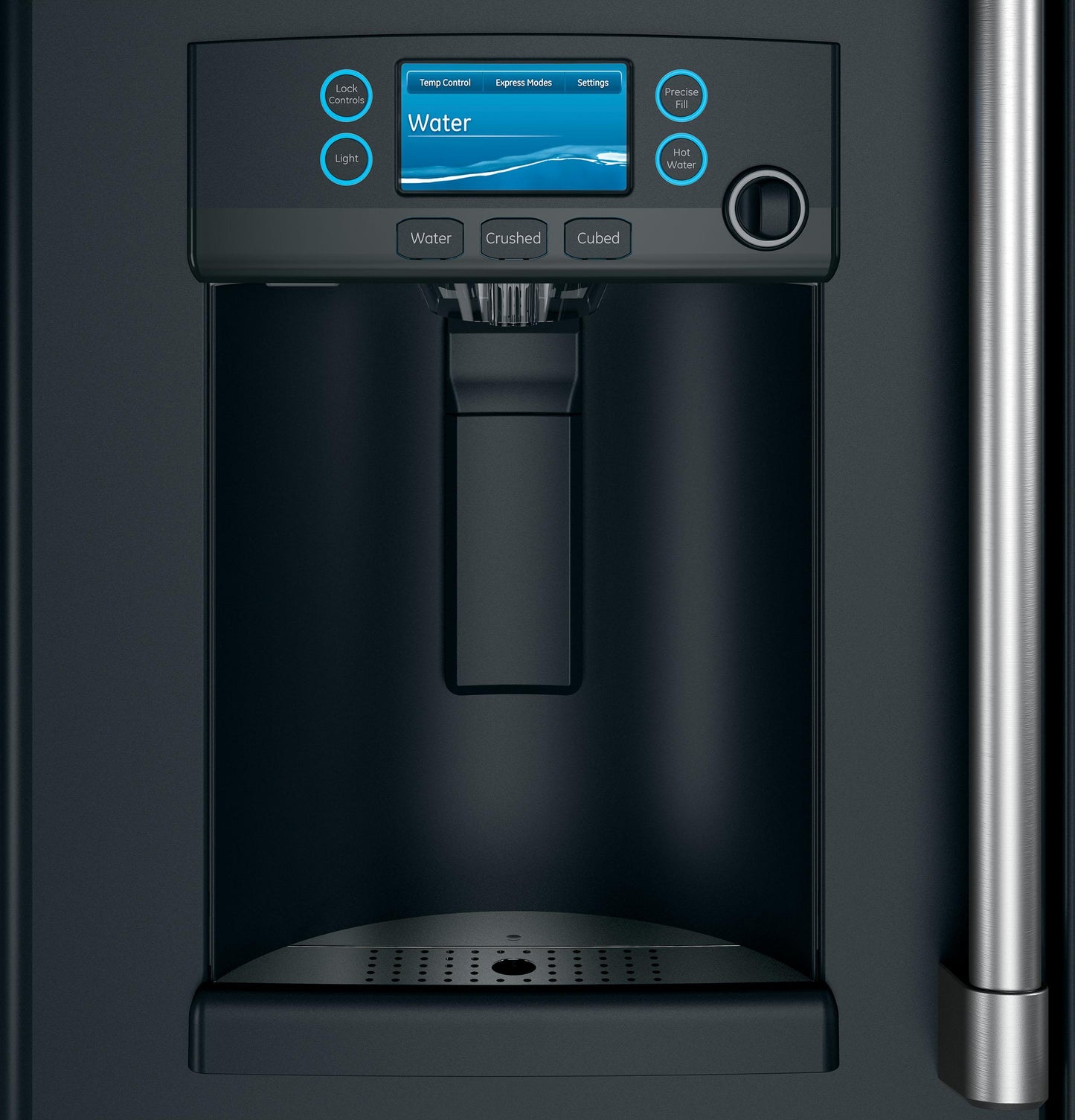 CAFE ENERGY STAR 22.1 Cu. Ft. Smart Counter-Depth French-Door Refrigerator with Hot Water Dispenser Black - CYE22TP3MD1