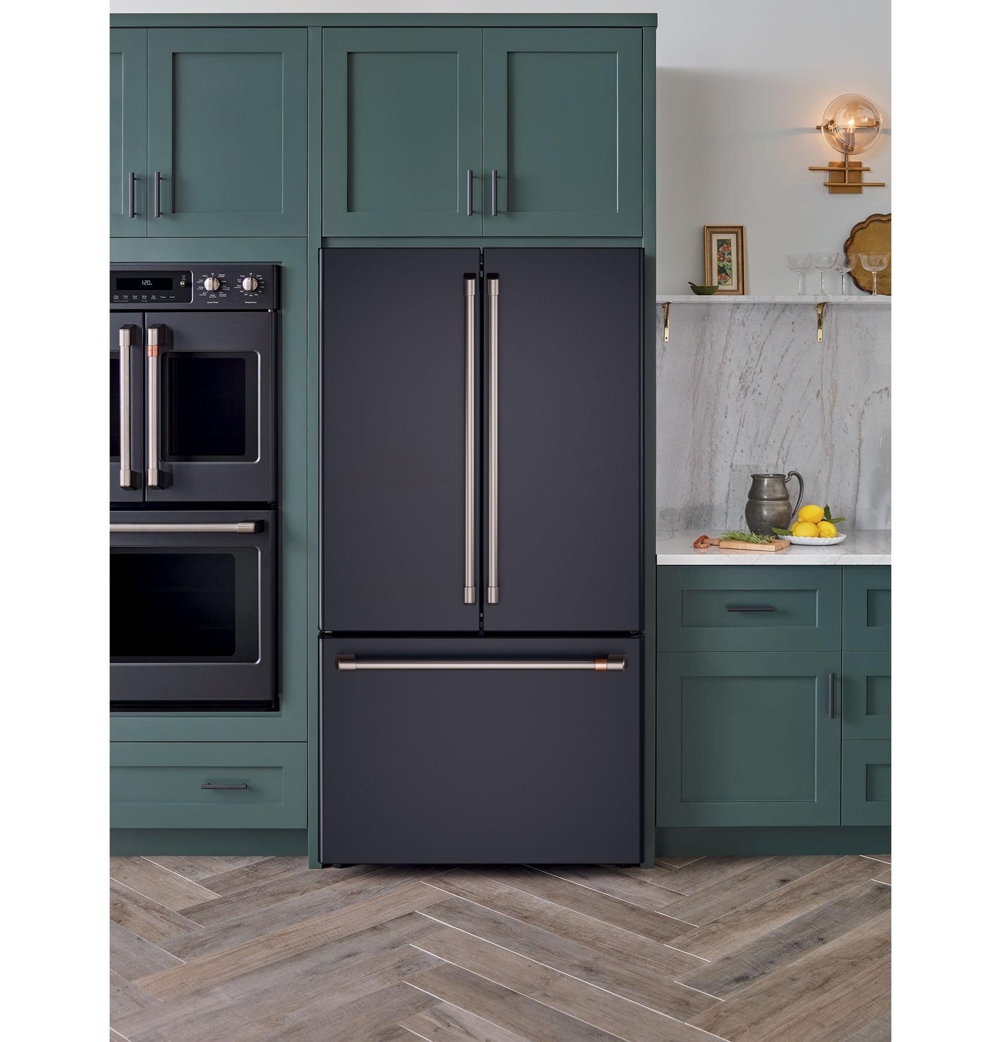 CAFE  ENERGY STAR 23.1 Cu. Ft. Smart Counter-Depth French-Door Refrigerator Black - CWE23SP3MD1