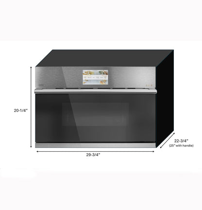 CAFE  30" Custom Speed Cook Oven with 120V Advantium Technology in Platinum Glass Gray - CSB913M2VS5