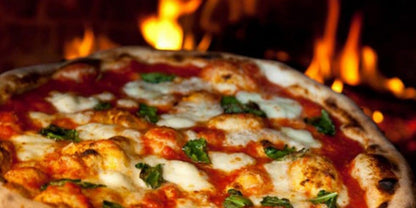XO APPLIANCE XOPIZZA1SS Tabletop 24" x 16" Wood-Fired Oven in Stainless Steel On Black  - XOPIZZA1SS