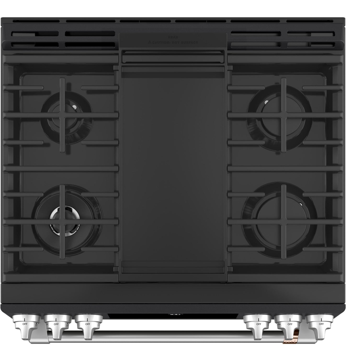 CAFE  30" Smart Slide-In, Front-Control, Gas Range with Convection Oven Black - CGS700P3MD1