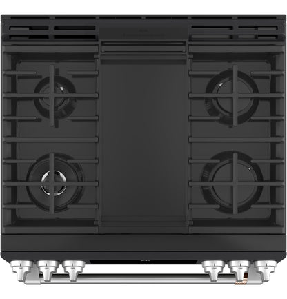CAFE  30" Smart Slide-In, Front-Control, Gas Range with Convection Oven Black - CGS700P3MD1