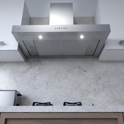 XO APPLIANCE XOR24SC 24" CCC 600/395 CFM Sleek Contemporary Italian Made Wall Mount Hood in Stainless Steel - XOR24SC
