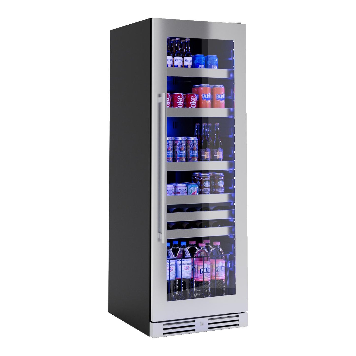 XO APPLIANCE XOU2470BCGS Tall Beverage Center, Glass with in Stainless Steel Trim in Stainless Steel - XOU2470BCGS