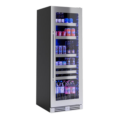XO APPLIANCE XOU2470BCGS Tall Beverage Center, Glass with in Stainless Steel Trim in Stainless Steel - XOU2470BCGS