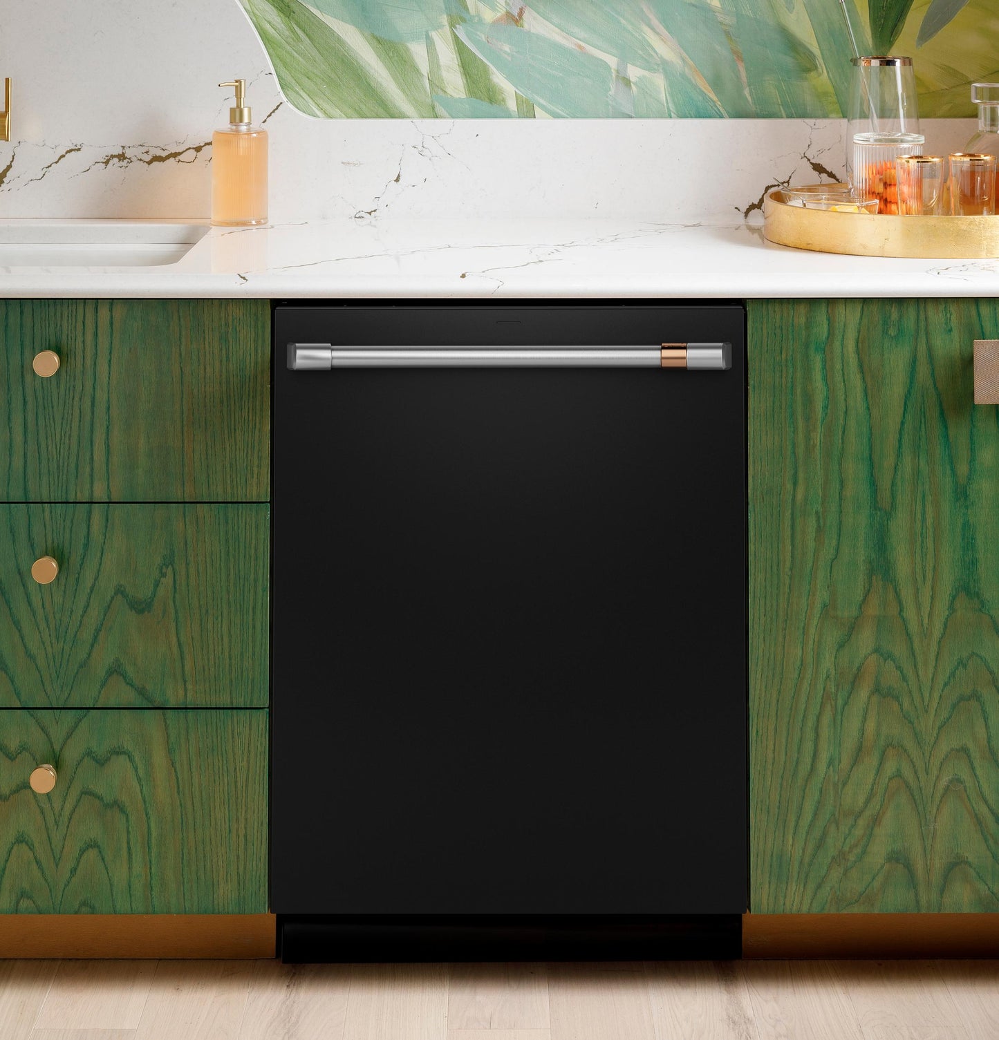 CAFE CustomFit ENERGY STAR Stainless Interior Smart Dishwasher with Ultra Wash Top Rack and Dual Convection Ultra Dry, 44 dBA Black - CDT858P3VD1