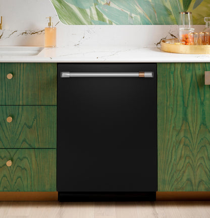 CAFE CustomFit ENERGY STAR Stainless Interior Smart Dishwasher with Ultra Wash Top Rack and Dual Convection Ultra Dry, 44 dBA Black - CDT858P3VD1