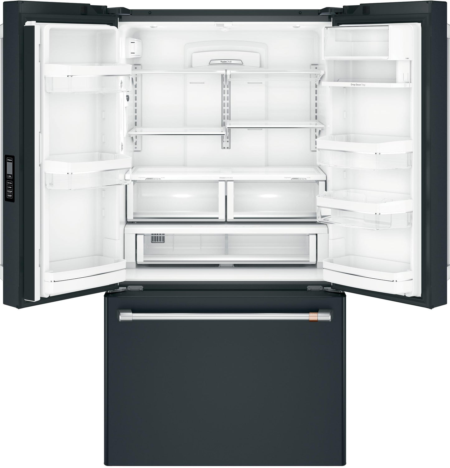 CAFE  ENERGY STAR 23.1 Cu. Ft. Smart Counter-Depth French-Door Refrigerator Black - CWE23SP3MD1