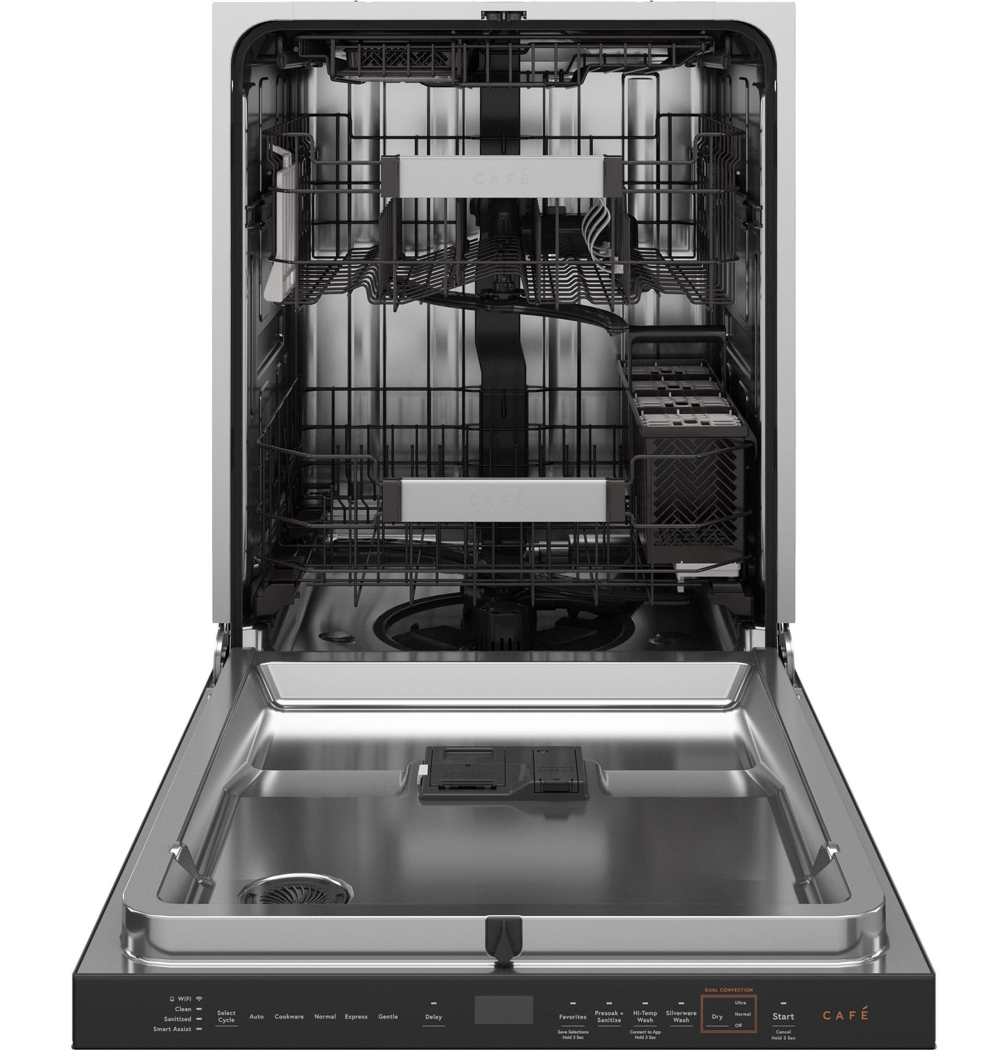 CAFE  CustomFit ENERGY STAR Stainless Interior Smart Dishwasher with Ultra Wash Top Rack and LED Lights, 39 dBA in Platinum Glass Gray - CDP888M5VS5
