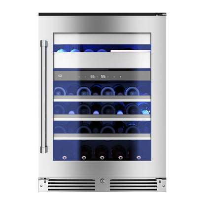 XO APPLIANCE XOU24WWGSR Wine and Weed 24" in Stainless Steel Glass, Right Hinge in Stainless Steel - XOU24WWGSR
