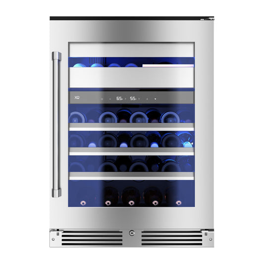 XO APPLIANCE XOU24WWGSR Wine and Weed 24" in Stainless Steel Glass, Right Hinge in Stainless Steel - XOU24WWGSR