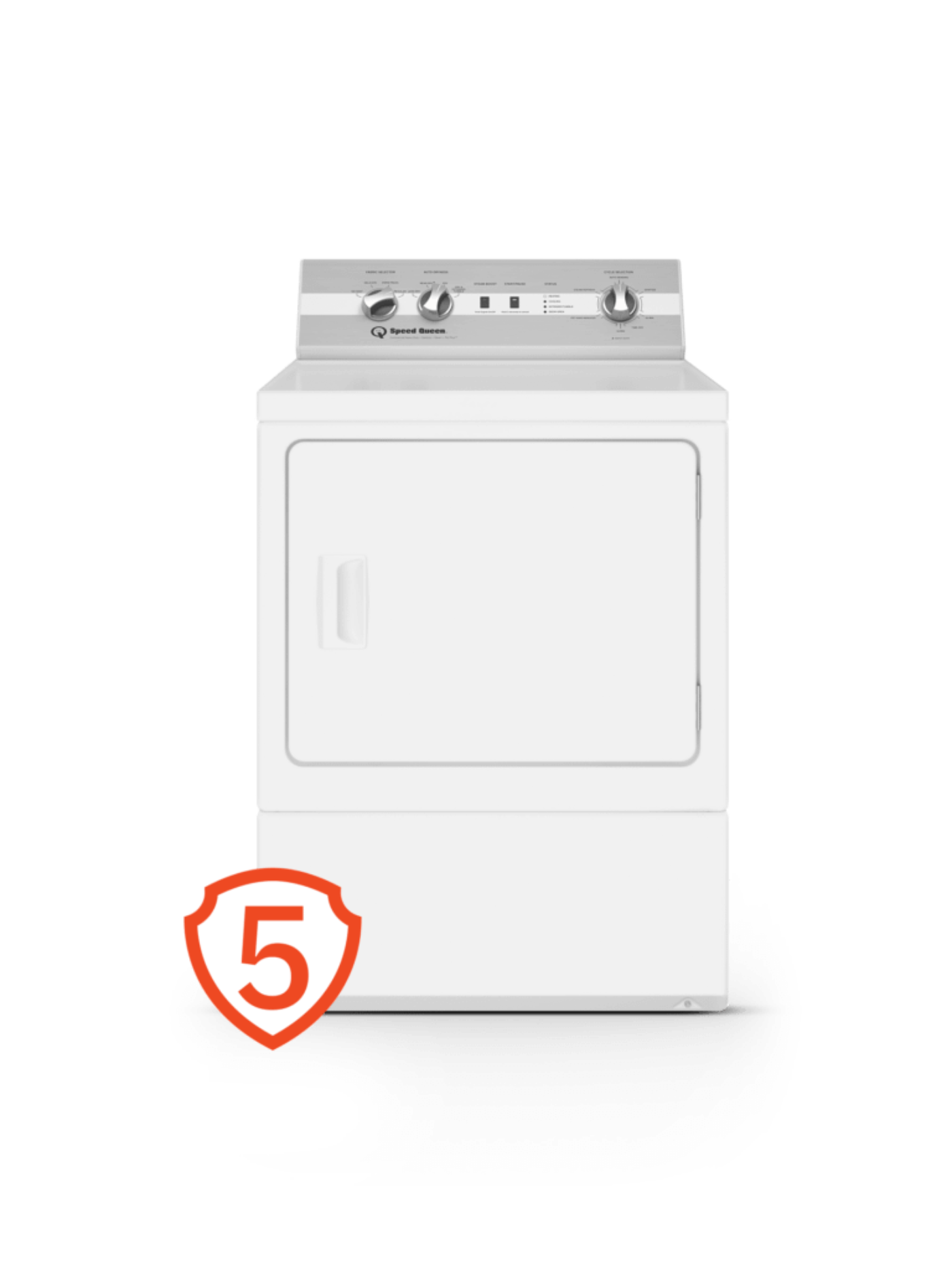 SPEED QUEEN DC5004WE DC5 Sanitizing Electric Dryer with Pet Plus Extended Tumble Steam  White - DC5004WE
