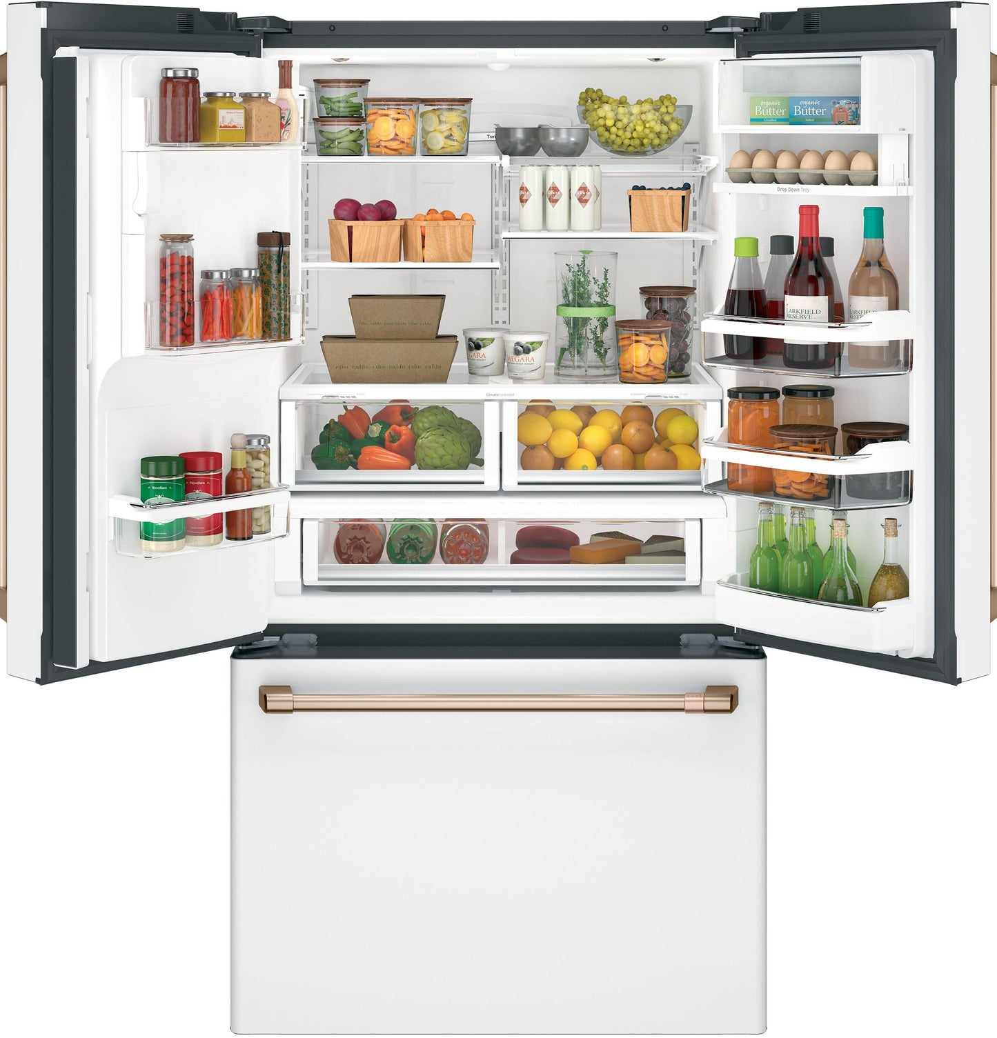 CAFE ENERGY STAR 27.7 Cu. Ft. Smart French-Door Refrigerator with Hot Water Dispenser White - CFE28TP4MW2