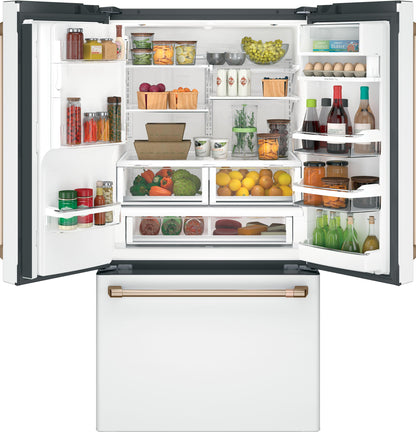 CAFE ENERGY STAR 27.7 Cu. Ft. Smart French-Door Refrigerator with Hot Water Dispenser White - CFE28TP4MW2