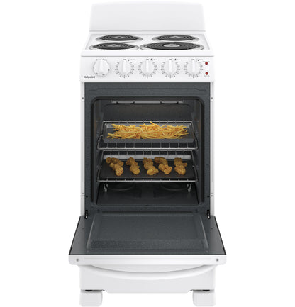 HOTPOINT Hotpoint ENERGY STAR 20" Electric Free-Standing Front-Control Electric Range White - RAS200DMWW