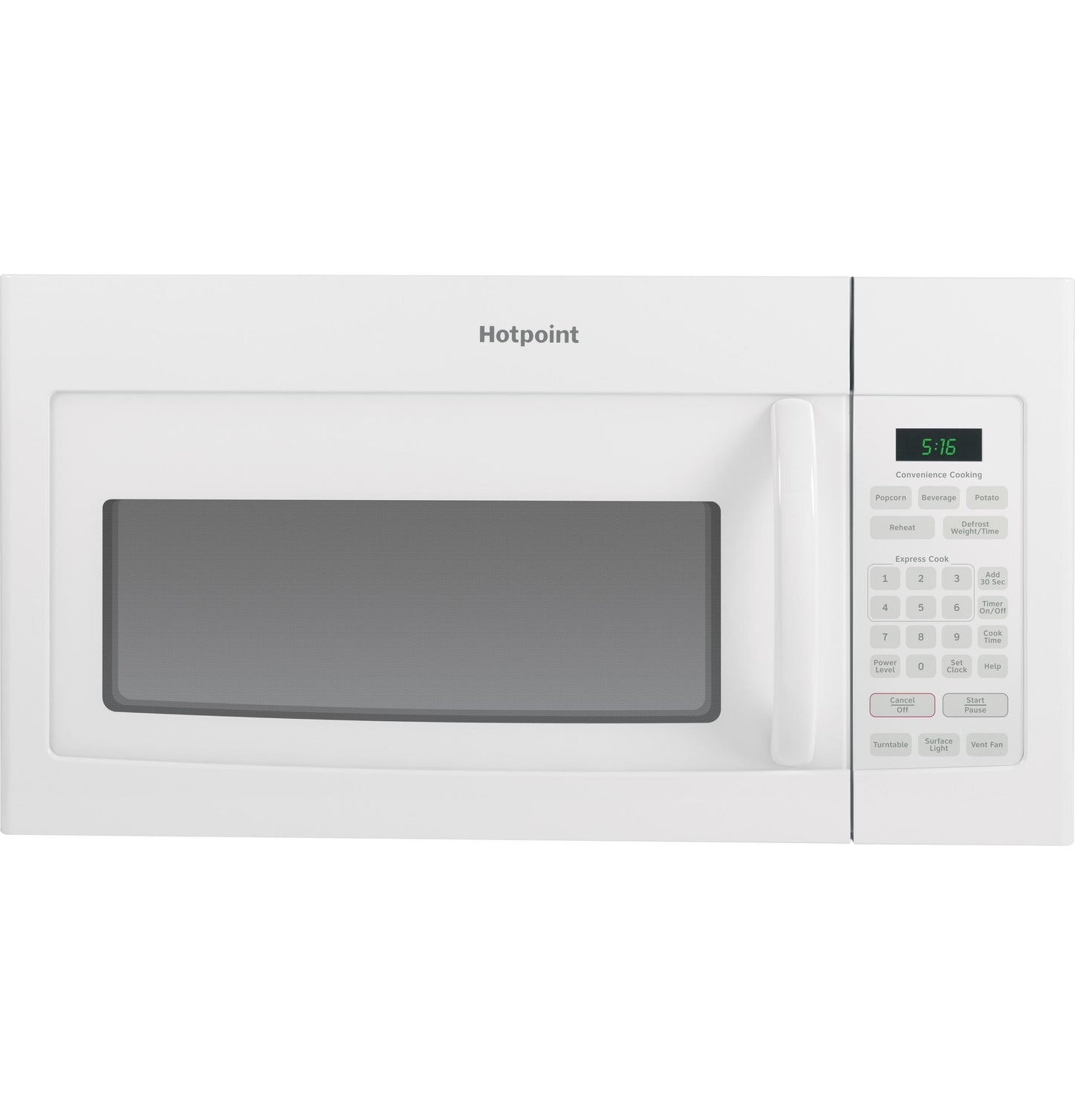 HOTPOINT RVM5160DHWW Hotpoint® 1.6 Cu. Ft. Over-the-Range Microwave Oven White