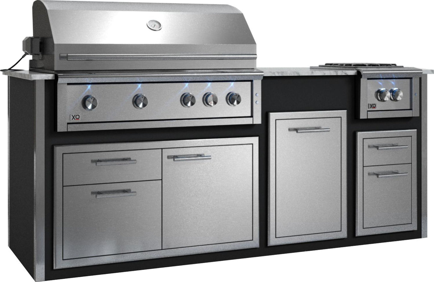 XO APPLIANCE XOGOK42V1BL Factory Assembled, Appliance Ready Designer Island Black On White - XOGOK42V1BL