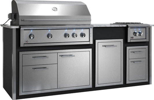 XO APPLIANCE XOGOK42V1BL Factory Assembled, Appliance Ready Designer Island Black On White - XOGOK42V1BL