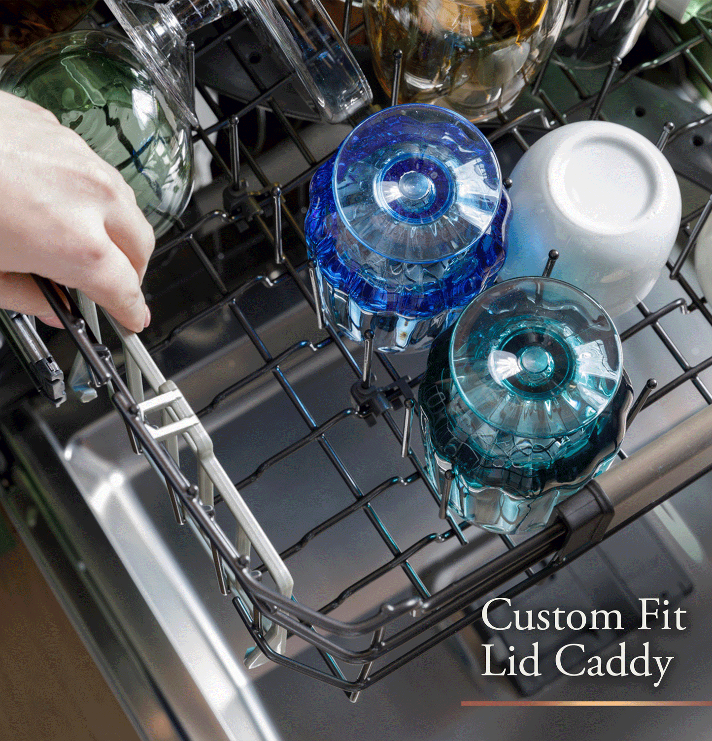 CAFE CustomFit ENERGY STAR Stainless Interior Smart Dishwasher with Ultra Wash Top Rack and Dual Convection Ultra Dry, LED Lights, 39 dBA White - CDT888P4VW2