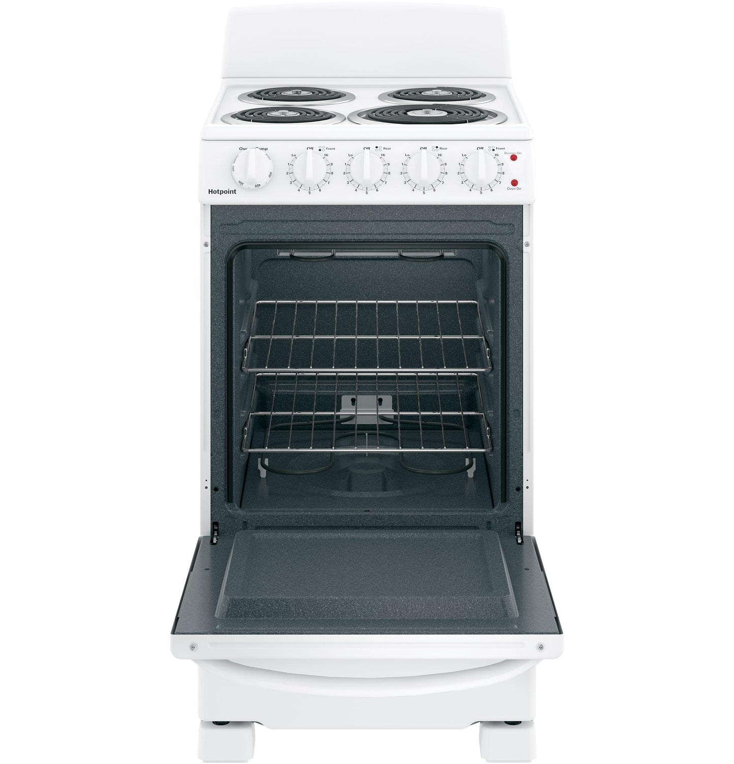 HOTPOINT Hotpoint ENERGY STAR 20" Electric Free-Standing Front-Control Electric Range White - RAS200DMWW