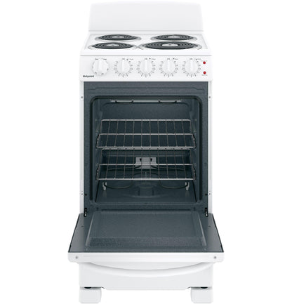 HOTPOINT Hotpoint ENERGY STAR 20" Electric Free-Standing Front-Control Electric Range White - RAS200DMWW
