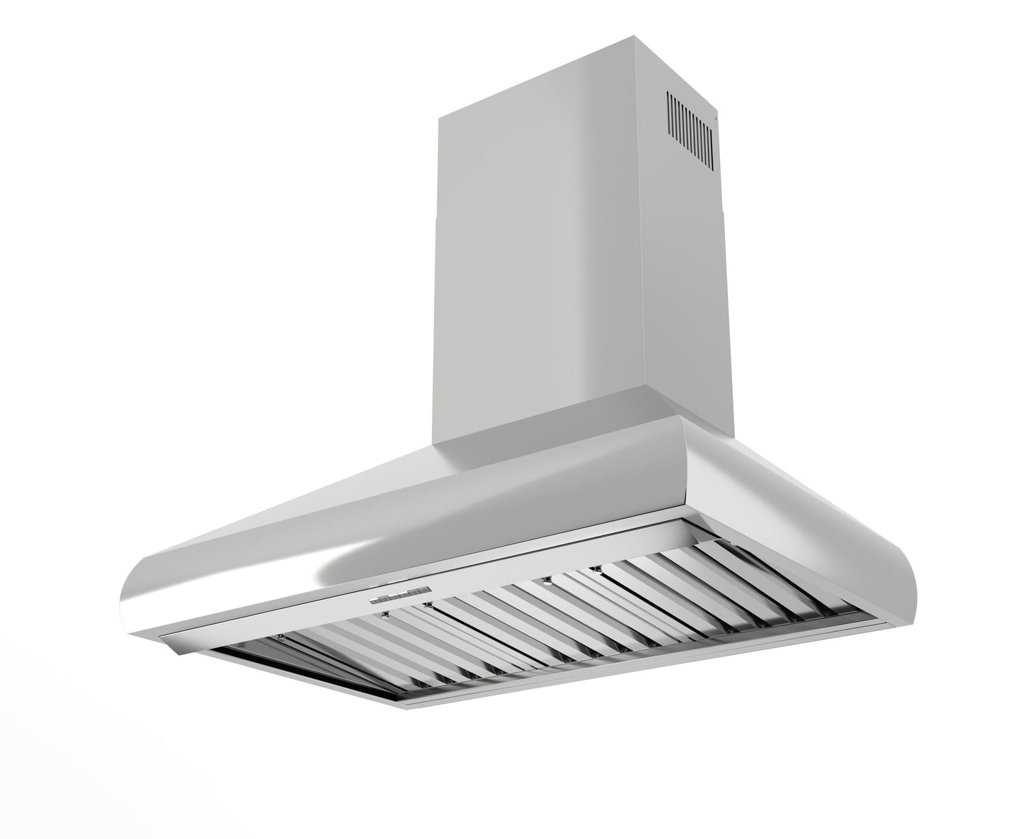 XO APPLIANCE XOVW48KSE 48in Pro Wall Chimney Hood in Stainless Steel Rounded Lip 1000 CFM in Stainless Steel - XOVW48KSE