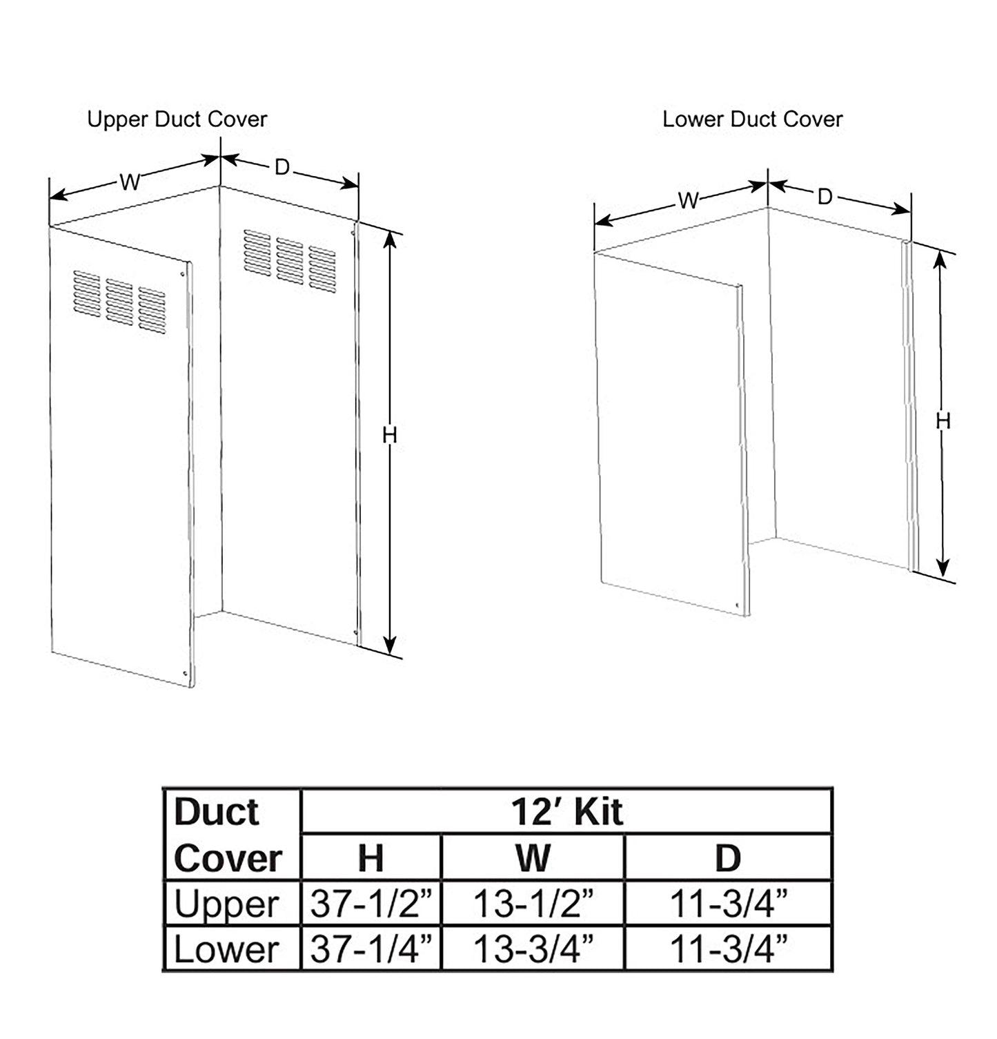 CAFE Duct cover extension in Stainless Steel - CX12DC9SPSS