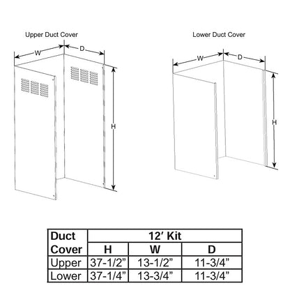 CAFE Duct cover extension in Stainless Steel - CX12DC9SPSS