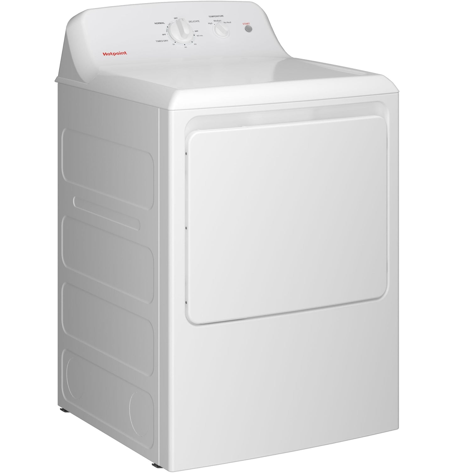 HOTPOINT Hotpoint 6.2 cu. ft. Capacity Electric Dryer with Up To 120 ft. Venting and Shallow Depth White - HTX26EASWWW