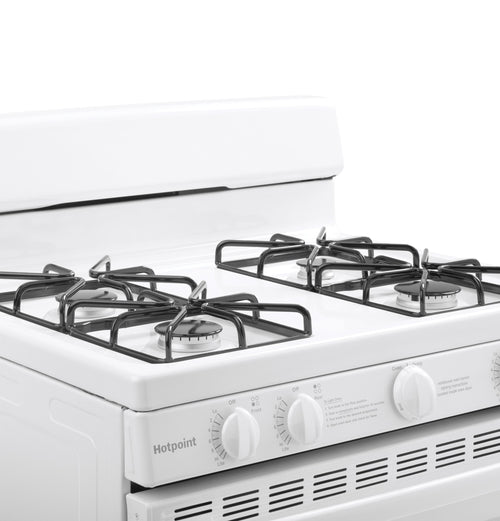 HOTPOINT Hotpoint 30" Free-Standing Gas Range with Cordless Battery Ignition White - RGBS200DMWW