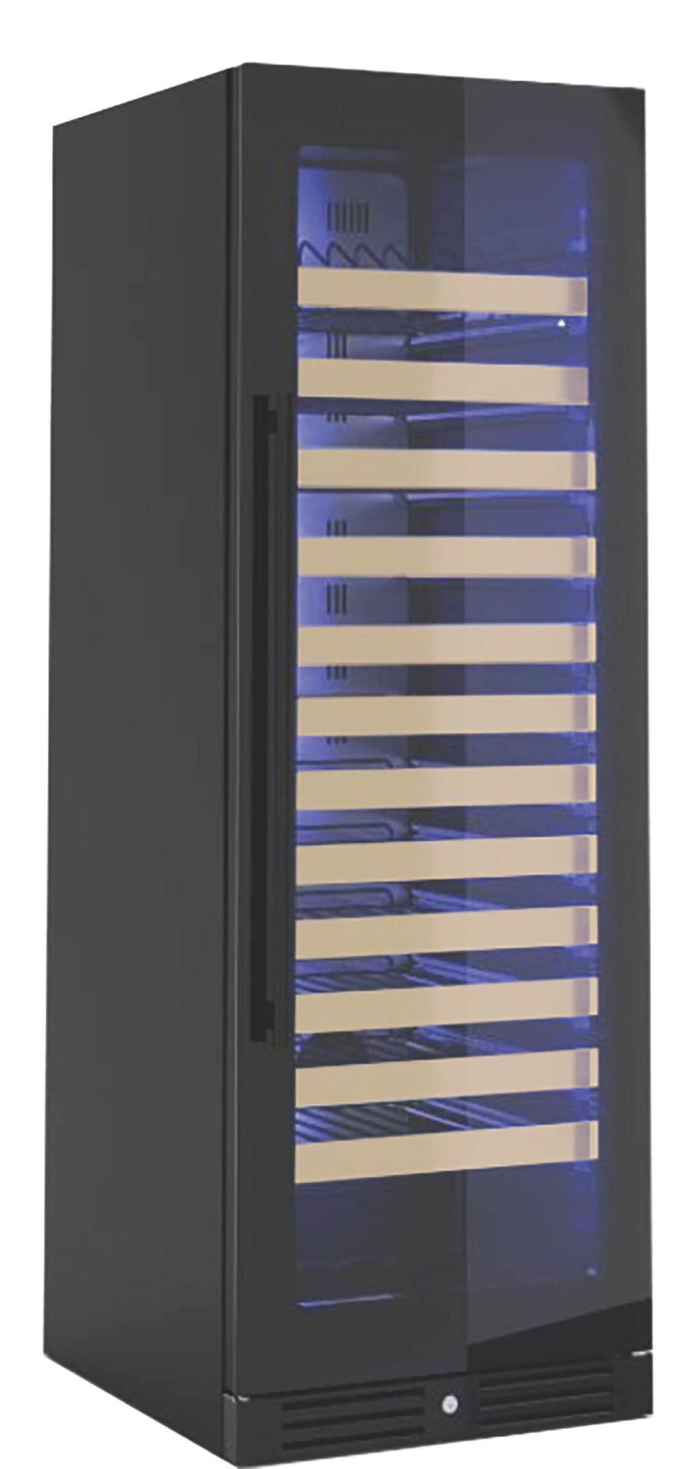 XO APPLIANCE XOU2470WGB Tall Single Zone Wine Cooler, Black Glass Black - XOU2470WGB