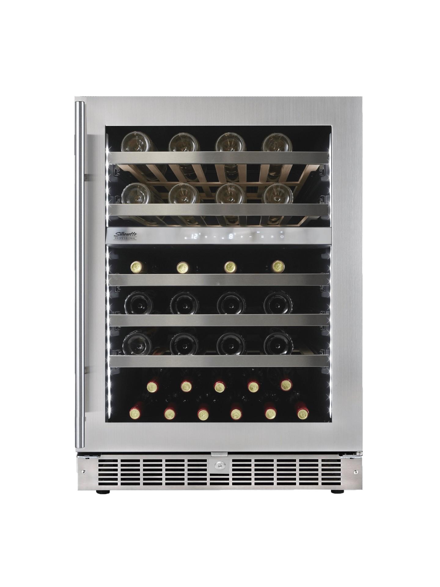 SILHOUETTE Silhouette Pro - 24" Built-in Wine Cellar in Stainless Steel - SPRWC053D1SS