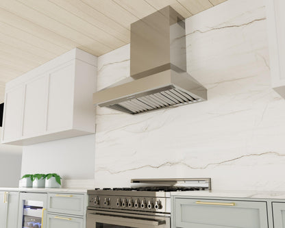 XO APPLIANCE XOVV248KSE 48in Pro Wall Chimney Hood in Stainless Steel Straight Lip 1000 CFM in Stainless Steel - XOVV248KSE