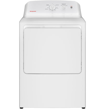 HOTPOINT Hotpoint 6.2 cu. ft. Capacity Gas Dryer with Up To 120 ft. Venting and Shallow Depth White - HTX26GASWWW
